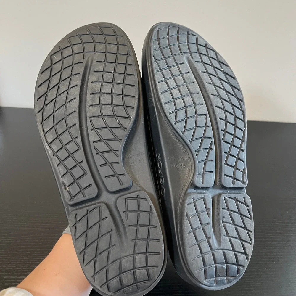 OOFOS OOahh Sport Recovery Slides Black Men's 12 Sandals